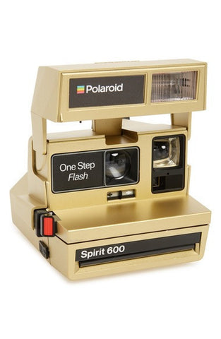 POLAROID 600 GOLDTONE METALLIC INSTANT CAMERA