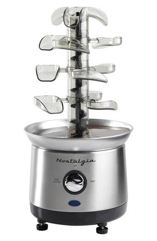 NOSTALGIA ELECTRONICS STAINLESS STEEL CASCADING CHOCOLATE FONDUE FOUNTAIN