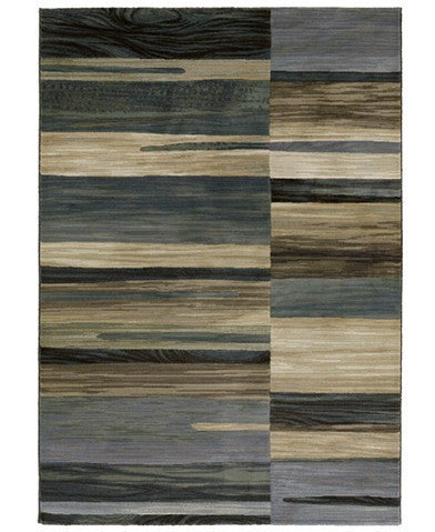 COURISTAN AREA RUG, TAYLOR SYNCHRONY TAN-TEAL 311" X 53"