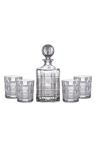PORTLAND 5-PIECE DECANTER & WHISKEY GLASSES SET
