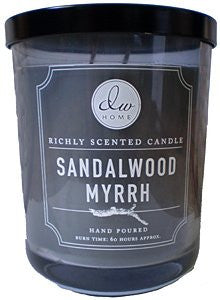 DW HOME SANDALWOOD MYRRH SCENTED LARGE 2-WICK CANDLE BY DECORWARE