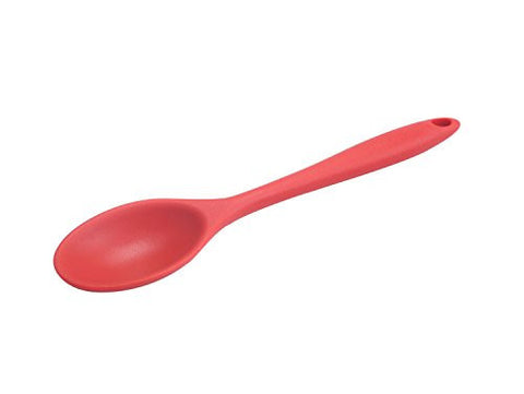HST PREMIUM HYGIENIC SOLID COATING RED KITCHEN BAKING COOKING SILICONE MIXING SPOON WITH STEEL CORE HST1009-B