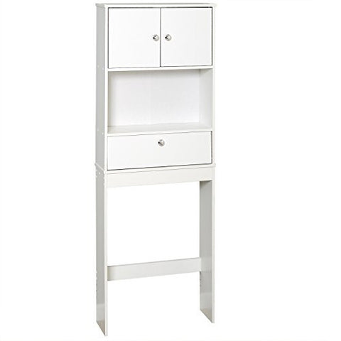 ZENNA HOME 9401W, DROP DOOR BATHROOM SPACESAVER, WHITE