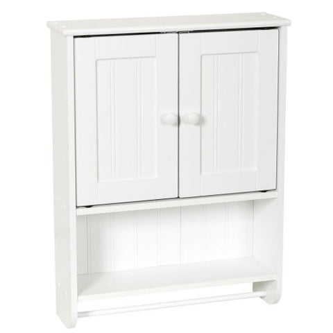 ZENNA HOME 9114W, COTTAGE COLLECTION WALL CABINET, WHITE