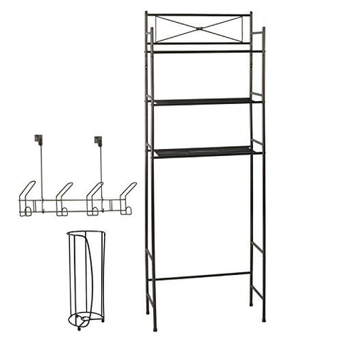 LDR BATHROOM STORAGE SPACE SAVER SET 3 PIECE BRONZE FINISH