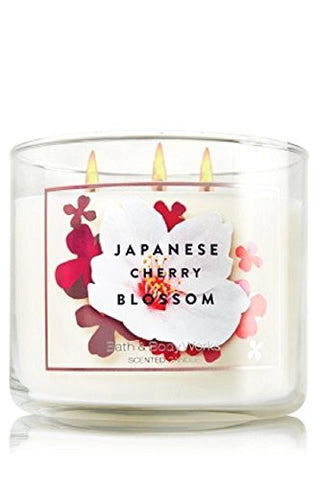 BATH & BODY WORKS 3 WICK 14.5 OUNCE CANDLE JAPANESE CHERRY BLOSSOM