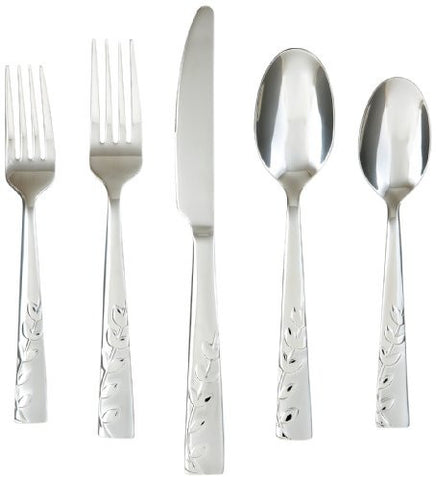 CAMBRIDGE SILVERSMITHS BLOSSOM SAND 20-PIECE FLATWARE SET