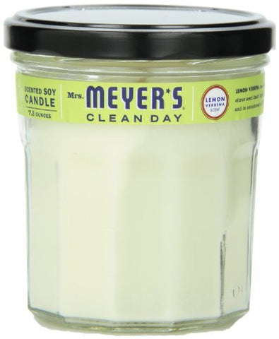 MRS. MEYER'S CLEAN DAY SOY CANDLE, LEMON VERBENA, 7.2 OUNCE JAR
