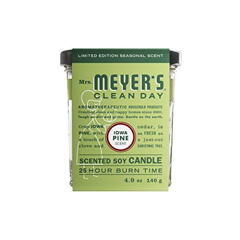 MRS. MEYERS CLEAN DAY CANDLE - IOWA PINE, 4.90-OUNCE (PACK OF 2)