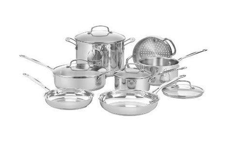 CUISINART 77-11G CHEF'S CLASSIC STAINLESS 11-PIECE COOKWARE SET