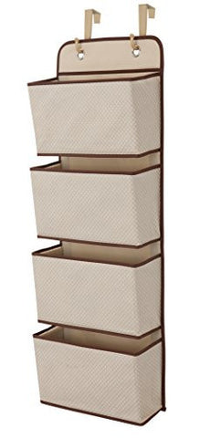 DELTA CHILDREN 4 POCKET HANGING WALL ORGANIZER, BEIGE