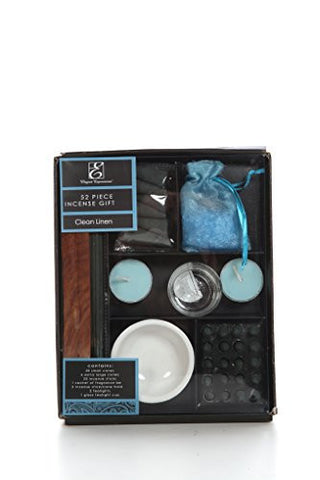 AROMATHERAPY HOSLEY CLEAN LINEN INCENSE/CONE GIFT PACK, 52 PIECES HIGHLY SCENTED INCENSE. HAND FRAGRANCED, INFUSED WITH ESSENTIAL OILS. IDEAL GIFT FOR AROMATHERAPY, ZEN, SPA, REIKI CHAKRA SETTINGS