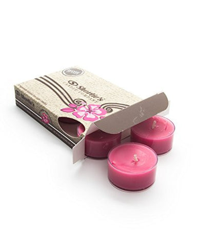 ROSE PETALS TEALIGHT CANDLES HIGHLY SCENTED - PINK TEA-LIGHT CANDLES 6-PACK - FLORAL TEA LIGHTS COLLECTION