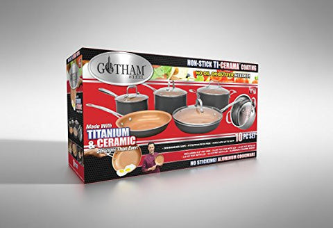 GOTHAM STEEL 10-PIECE KITCHEN NONSTICK FRYING PAN AND COOKWARE SET