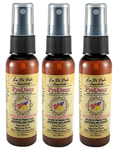 PREDEUX BEFORE YOU GO NO.2 BATHROOM DEODORIZING AIR FRESHENER TOILET SPRAY-DESERT LAVENDER 3 PACK POOP SPRAY