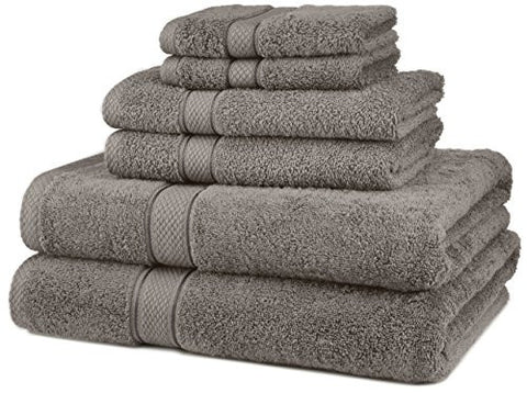 PINZON BLENDED EGYPTIAN COTTON 6-PIECE TOWEL SET, GREY