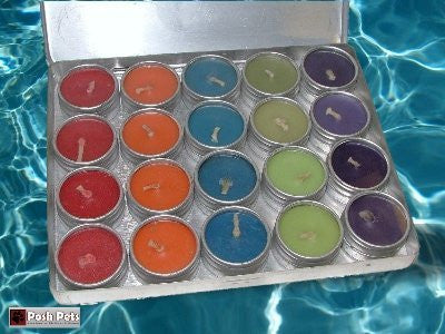 NAGCHAMPA 20 X SCENTED CANDLE TEA LIGHTS IN ALUMINUM CASE