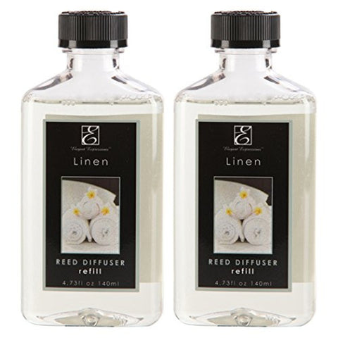 AROMATHERAPY HOSLEY® PREMIUM HIGHLY SCENTED LINEN REED DIFFUSERS REFILL OIL-SET OF 2 LARGE BOTTLES 140ML (4.73 FL OZ) EACH - MADE IN USA.FREE SHIPPING. BULK BUY
