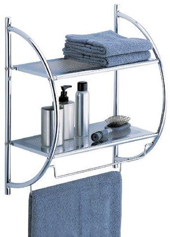 ORGANIZE IT ALL 2-TIER SHELF WITH TOWEL BARS (1753W-1)