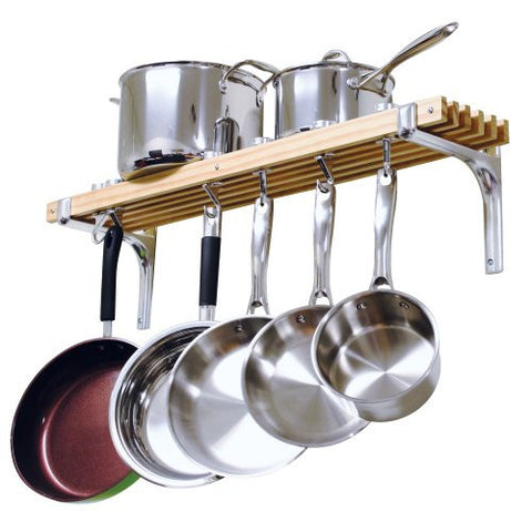 COOKS STANDARD WALL MOUNT POT RACK, 36 BY 8-INCH
