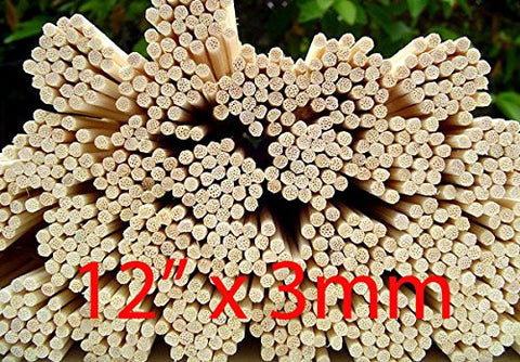 100 RATTAN REED DIFFUSER REPLACEMENT STICKS 12" X 3MM