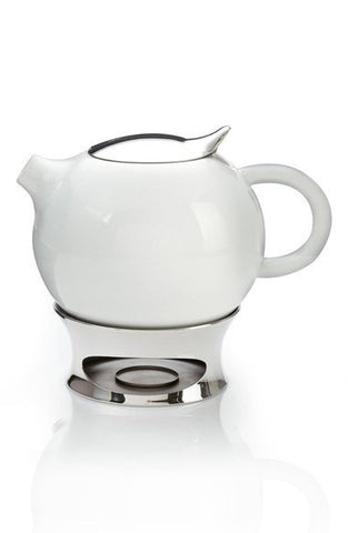 BULBO TEAPOT WITH INFUSER & WARMING BASE