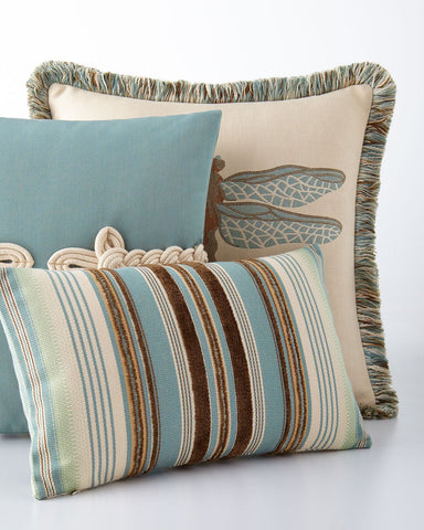 AQUA DRAGONFLY PILLOW