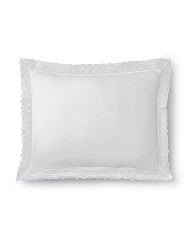 15" X 20" WHITE PILLOW WITH EYELET FLANGE
